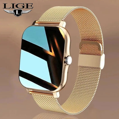 LIGE 2024 Smart Watch For Men Women Gift Full Touch Screen Sports Fitness Watches Bluetooth Calls Digital Smartwatch Wristwatch